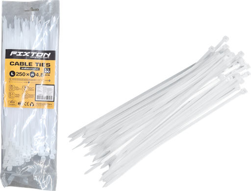 [1002471] เคเบิ้ลไทร์ 6" 2.5*150 ขาว FIXTON+
