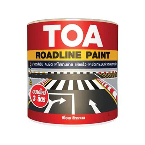 [1006968] สีทาถนน ไม่สะท้อนแสง  3ลิตร #705 สีแดง TOA