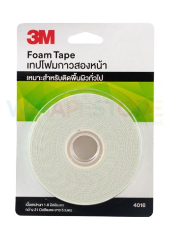 [1001238] เทปกาวสองหน้า ไลเนอร์เขียว 21มมx3ม 4016 3M