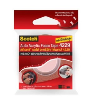 [1001250] เทปโฟม ติดคิ้วรถ 12มมx2.5ม. 3M