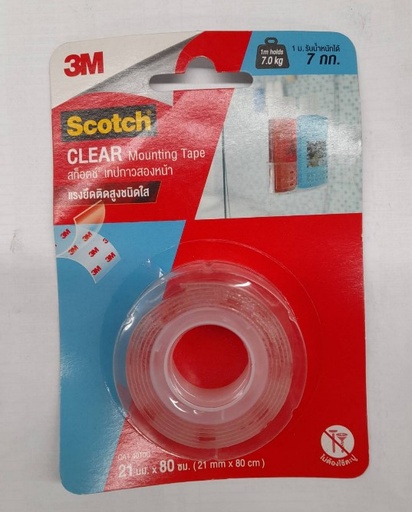 [1001253] เทปโฟมใสแรงยึดติดสูง 21มม*60 ซม 42562 3M