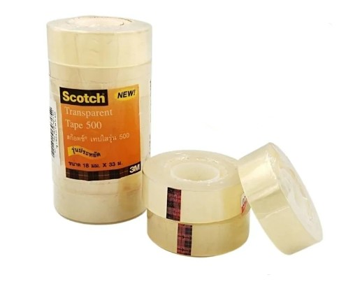 [1001258] เทปใส 1/2" #500 36หลา แกน3" 3M