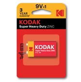 [1001272] ZINC super heavy duty 9V battery 1 pack blister KODAK