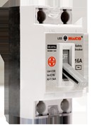 [1001404] เซฟตี้เบรกเกอร์ ป้องกันไฟเกิน มีสัญญาณไฟสีฟ้า 16 แอมป์+กล่องลอย HACO SB-N16/L