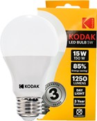 [1001533] หลอดกลม LED A60 E27 1250lm แสง WARMWHITE 2700K 15W Kodak