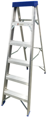 [1001611] บันไดอลูมิเนียม 6ขั้น แบบมีถาด LDA1006 FIXTON+