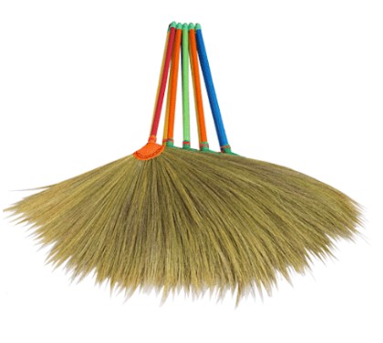 [1001757] ไม้กวาด อ่อน ด้ามพลาสติก