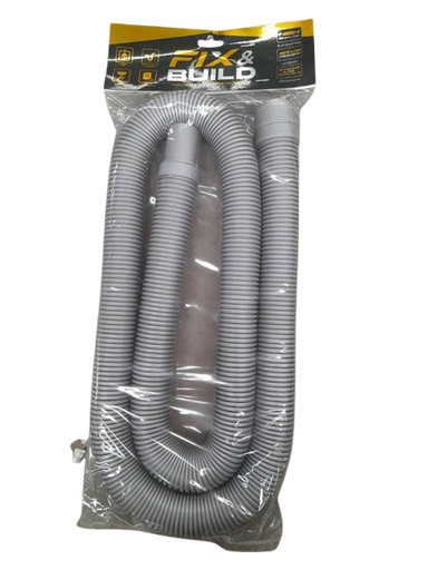 [1001906] ท่อย่น 1.55 M. สีเทา มีตะขอ FIX&BUILD