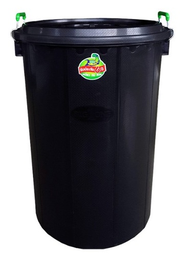 [1002262] ถังน้ำ PP พร้อมฝา 120 ลิตร 5120 สีดำ