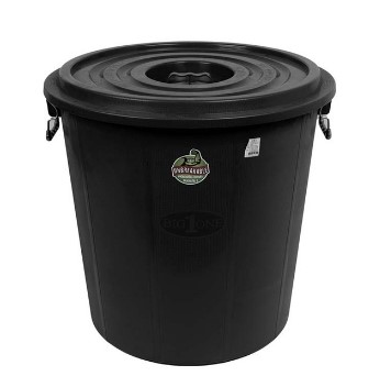 [1002263] ถังน้ำ PVC พร้อมฝา 160 ลิตร 5160/1 สีดำ