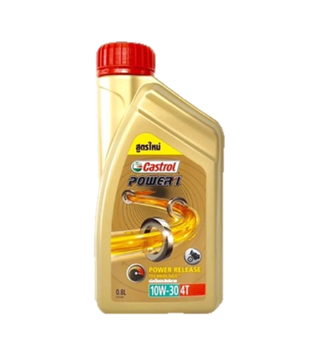 [1002451] น้ำมันเครื่อง 4T 10W-W30 POWER-1 0.8L CASTROL