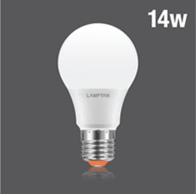 [1002710] หลอดกลม LED BULB NEW GLOSS V.2 14W แสง WARMWHITE LAMPTAN