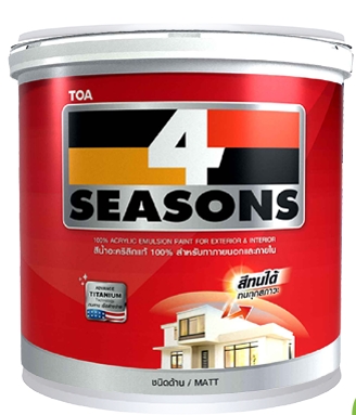 [1003501] สีน้ำภายนอก 4SS #000B 1 ก.ล. TOA