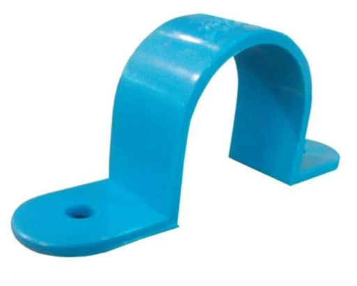 [1003842] กิ๊บจับท่อ PVC หนา 3/4 สีฟ้า