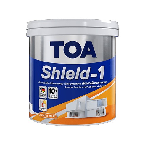 [1004350] สีน้ำภายนอก ด้าน ชิลด์วัน นาโน เบส A 2.5กล. TOA