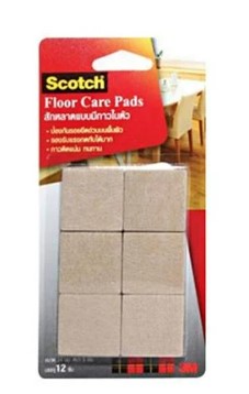 [1004587] สักหลาดเหลี่ยมมีกาวในตัว 34มม. สีเบจ 3M