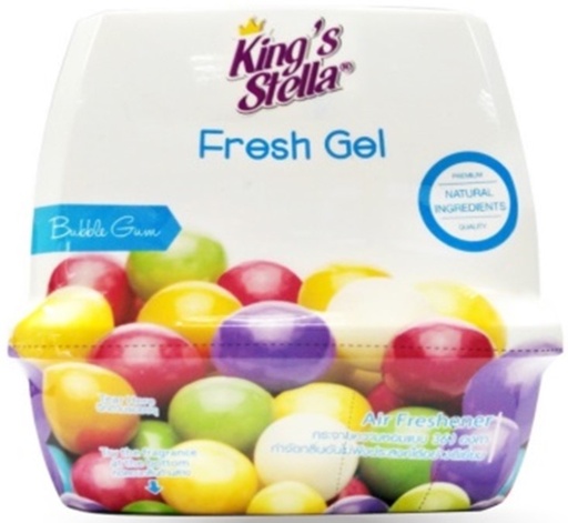 [1004888] เจลปรับอากาศ สเตย์เฟรช แอร์ เฟรชเชนเนอร์ เจล 180 กรัม กลิ่น บับเบิ้มกัมม์ King's Stella
