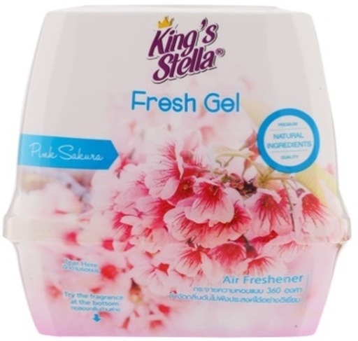 [1004889] เจลปรับอากาศ เฟรชเจล 180 g. กลิ่น Pink Sakura King's Stella