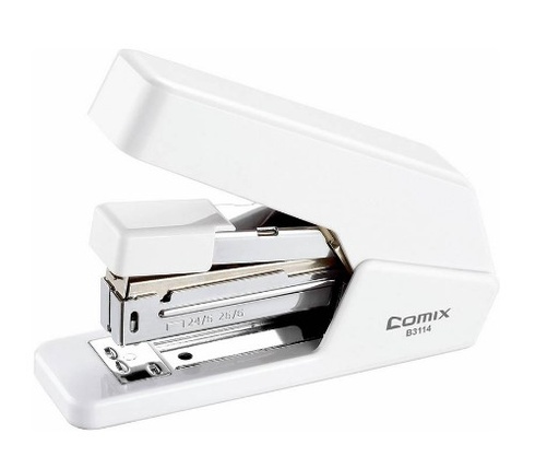 [1005221] เครื่องเย็บกระดาษ B3114 20แผ่น สีขาว COMIX+