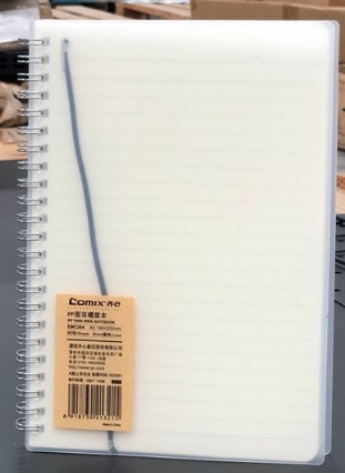 [1005253] สมุดโน๊ต A5 EMC304 80แผ่น สีใส COMIX+