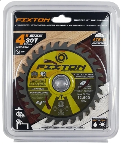 [1005359] ใบเลื่อยวงเดือน 4"x30T แบบบาง FIXTON+