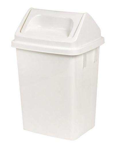 [1005112] ถังผงสี่เหลี่ยม ฝาสวิง 9L No.1143 สีเบจ JCJ