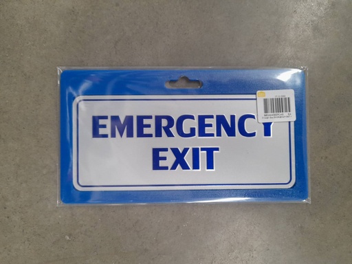 [1005133] ป้ายอลูมิเนียม EMERGENCY EXIT ขนาด 7.5*17.5 ซม. 0025