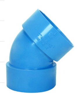 [1005856] ข้องอPVC45องศาบาง1 1/2"