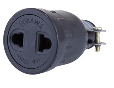 [1006160] ปลั๊กยางตัวเมียเสียบกลม-แบน มอก. SOKAWA