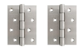 [1006521] บานพับประตู สแตนเลส 4"x3" NO.444413 SS ISON (แพค 2 ชิ้น)