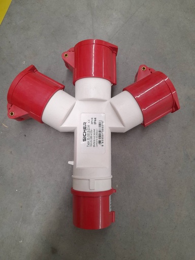 [1006949] ปลั๊กPW1ออก3 3P+E16A SICHER E-1013-214=