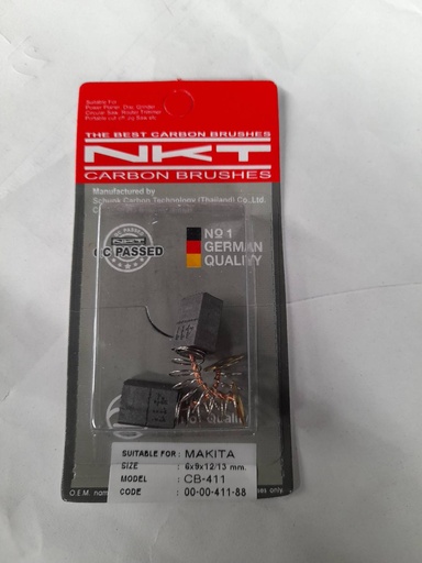 [1007382] แปรงถ่านNKT รุ่น CB-411 รหัส00-00-411 FOR MAKITA