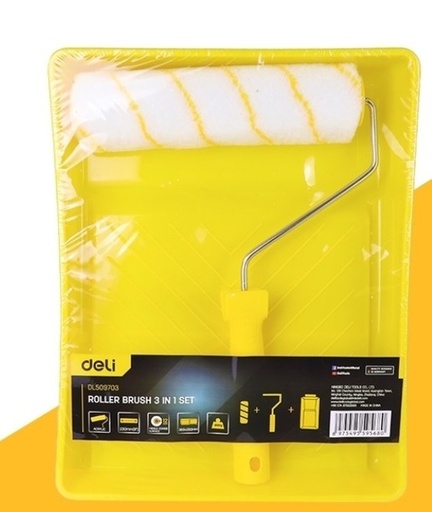 [1007494] ถาด+ลูกกลิ้งทาสี 3IN1 9" 12mmEDL509703 DELI+