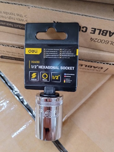 [1007533] ลูกบล็อค 18mm EDQ4018 DELI+