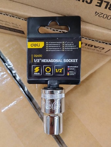 [1007539] ลูกบล็อค 12mm EDQ4012 DELI+