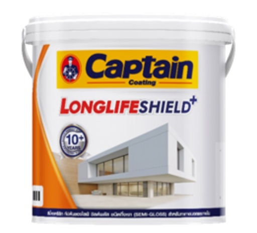 [1007706] สีน้ำลองไลฟ์ แว็กซี่ ชิลด์ ชนิดกึ่งเงา 3 ลิตร เบส C กัปตัน