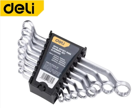 [1000580] ชุดประแจแหวนข้าง 8ตัวชุด 6-22มิล EDL150008A DELI+