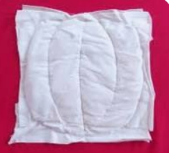 [1008417] เศษผ้าเย็บ 10x10" 1กก. สีขาว