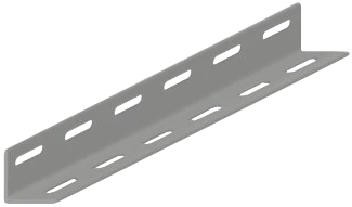 [1008620] เหล็กฉากรู 37mm x 100cm เทา