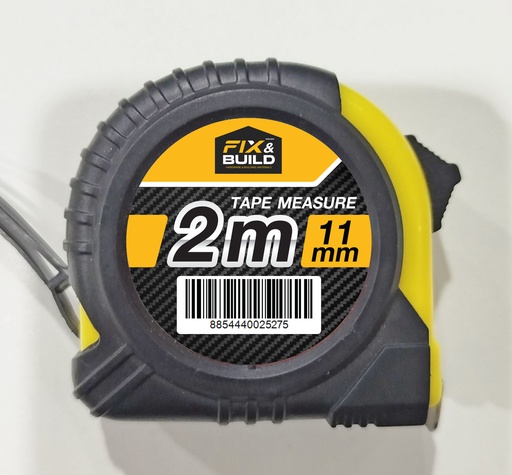 [1009174] ตลับเมตร 2m. 11mm. มีตัวล็อค FIX&BUILD