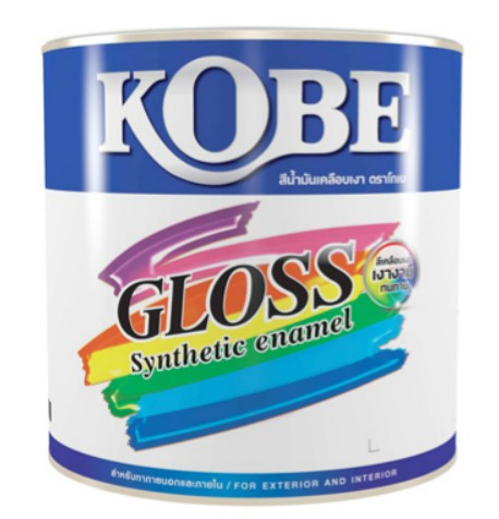 [1009577] สีเคลือบเงา 1กล. #K555 สีดำ KOBE