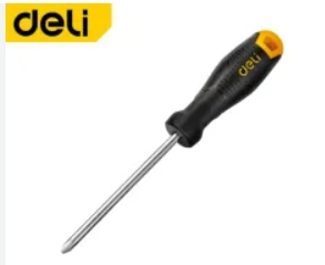 [1000607] ไขควงปากแฉก PH0x100mm Cr-v EDL623100 ด้ามธรรมดา DELI+